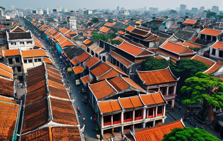 **

"Hanoi cityscape, traditional Vietnamese architecture, focus on preserving old language, cultural heritage."

**