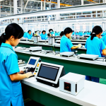 Modern Vietnamese Industry**

"A bustling, modern factory floor in Vietnam, showcasing advanced electronic manufacturing, fully clothed workers in professional attire, perfect anatomy, proper finger count, natural proportions, safe for work, appropriate content, well-lit, high-resolution, professional photography, modest clothing, family-friendly."

**